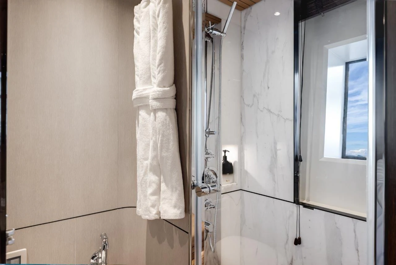 a towel on a towel aboard ECLIPSE Yacht for Sale