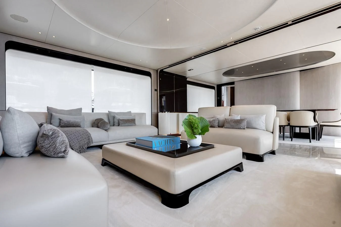 a living room with a couch and a table aboard ECLIPSE Yacht for Sale