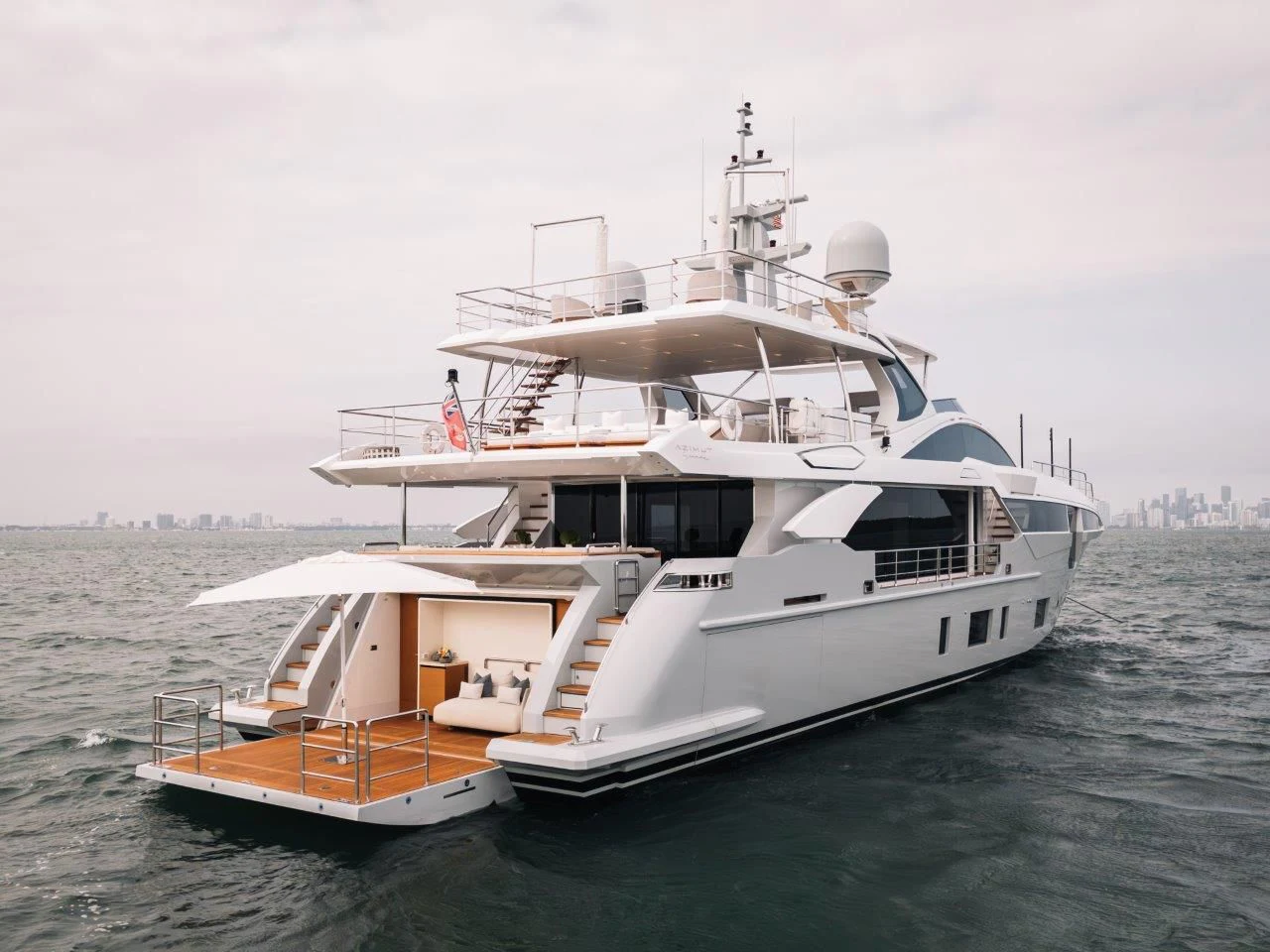 a large white boat in the water aboard ECLIPSE Yacht for Sale