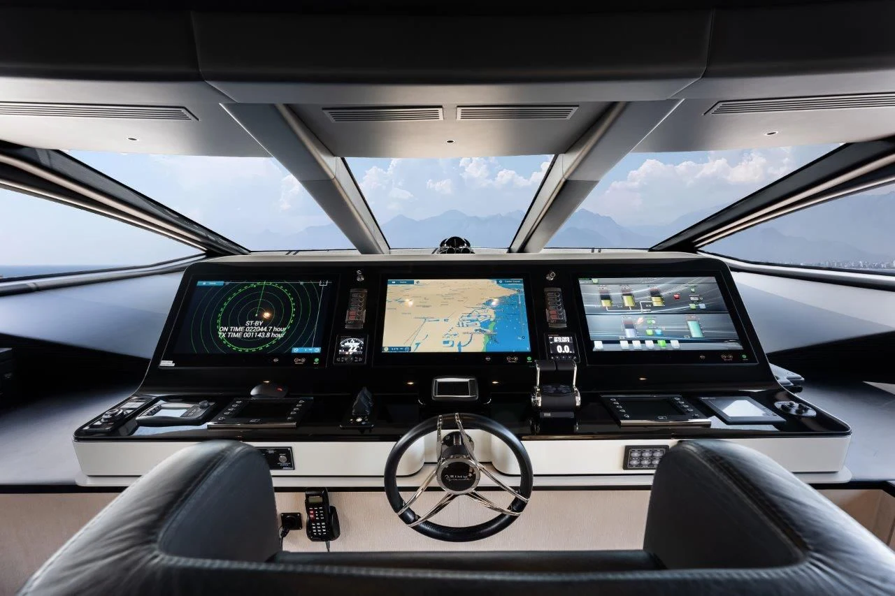 inside of a car aboard ECLIPSE Yacht for Sale