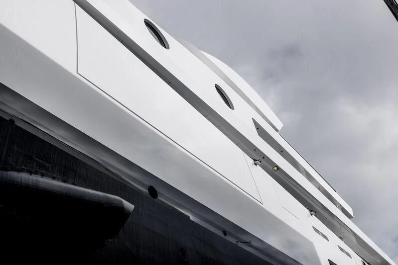 a close-up of a plane wing aboard MADAME KATE Yacht for Sale