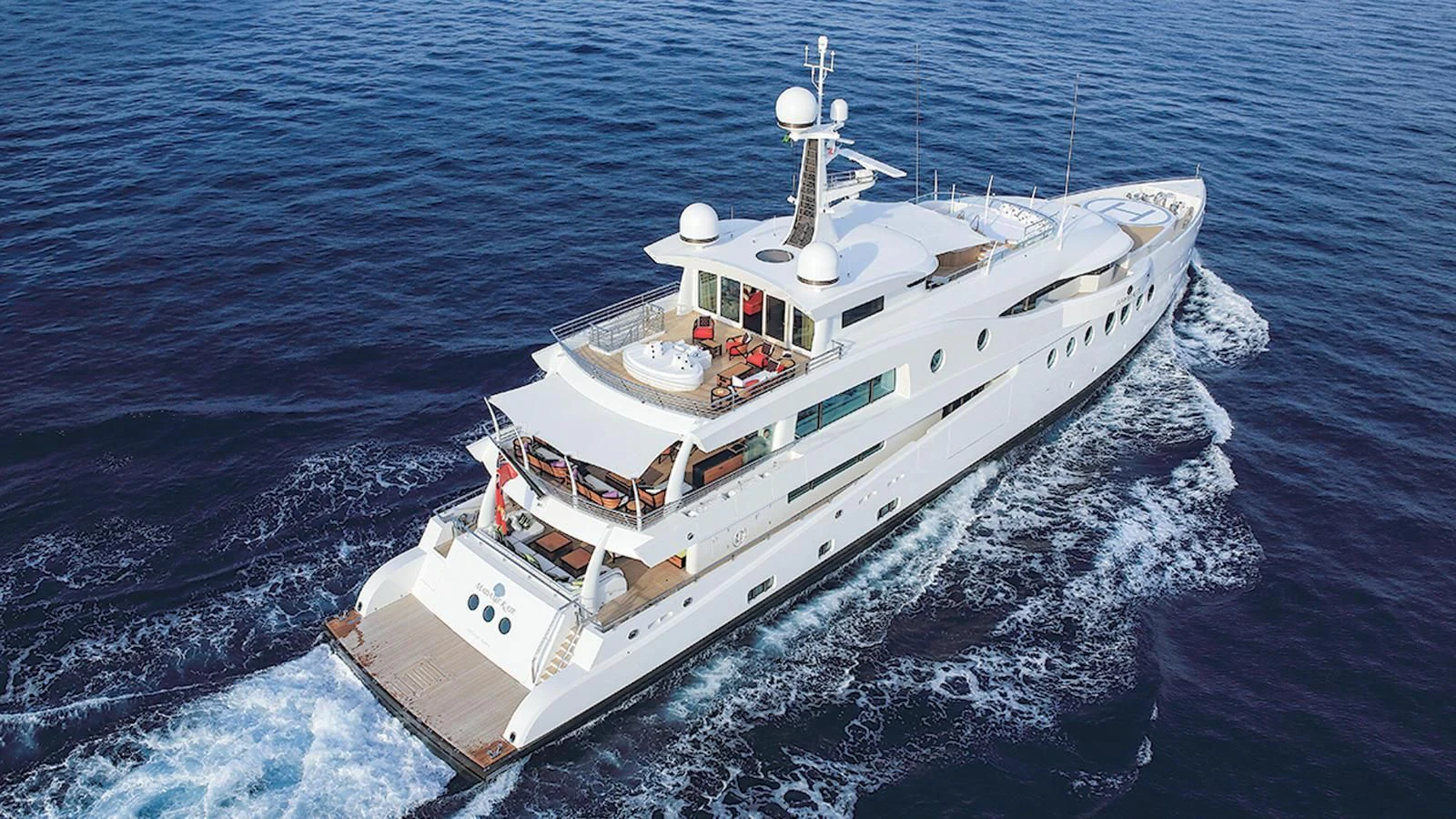 a ship in the water aboard MADAME KATE Yacht for Sale
