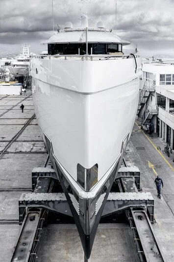 a large white ship aboard MADAME KATE Yacht for Sale