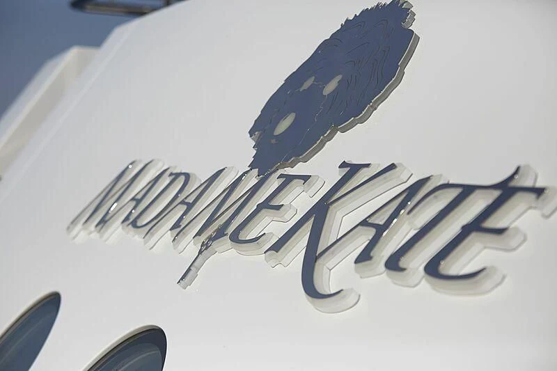 logo aboard MADAME KATE Yacht for Sale