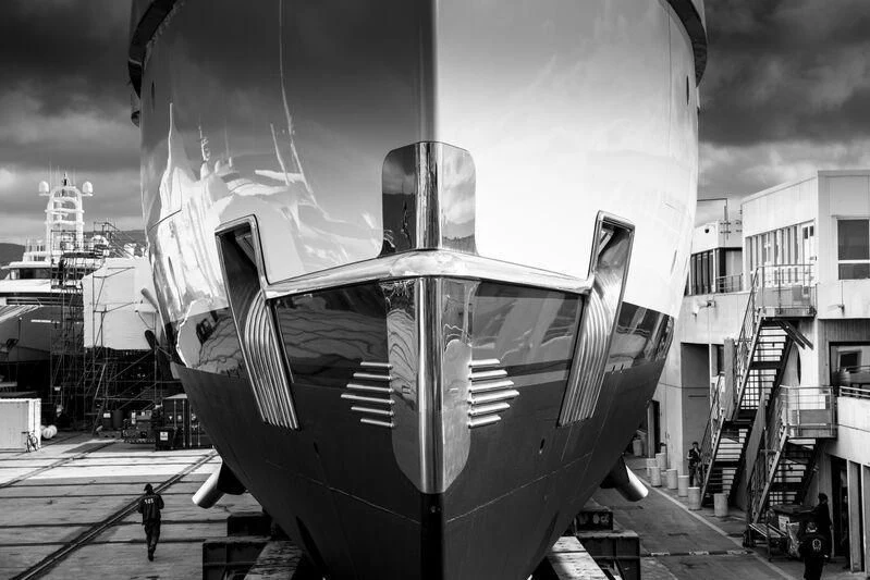 a large space shuttle on a platform aboard MADAME KATE Yacht for Sale