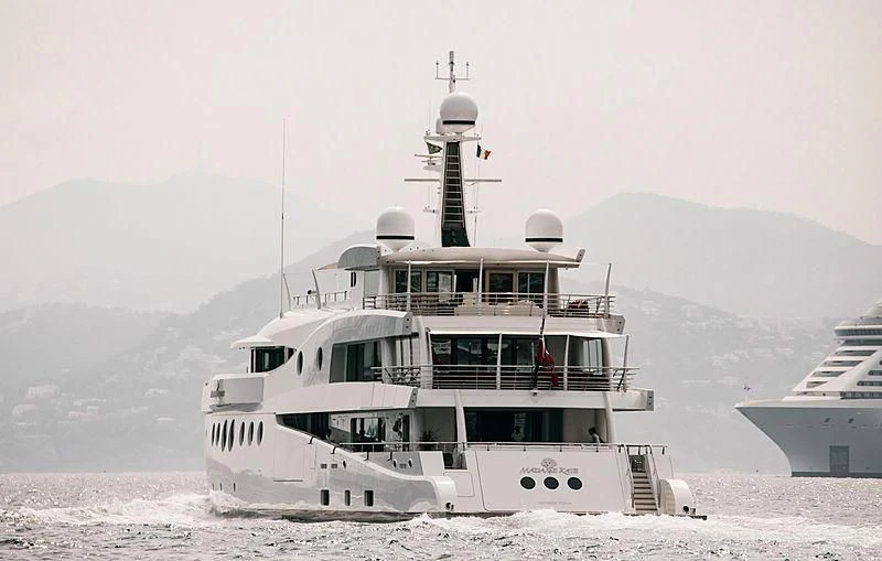 a large ship in the snow aboard MADAME KATE Yacht for Sale