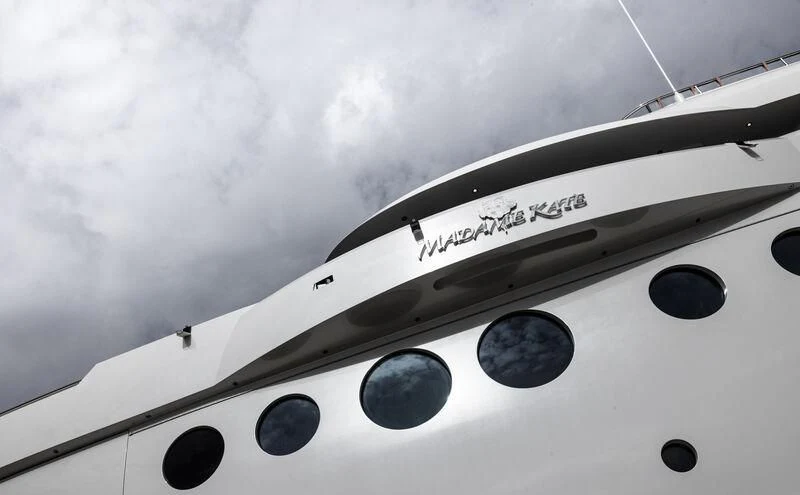 a close up of a white device aboard MADAME KATE Yacht for Sale