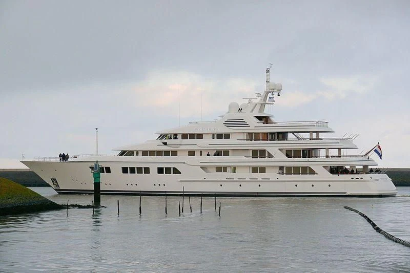 a large white cruise ship aboard EBONY SHINE Yacht for Sale