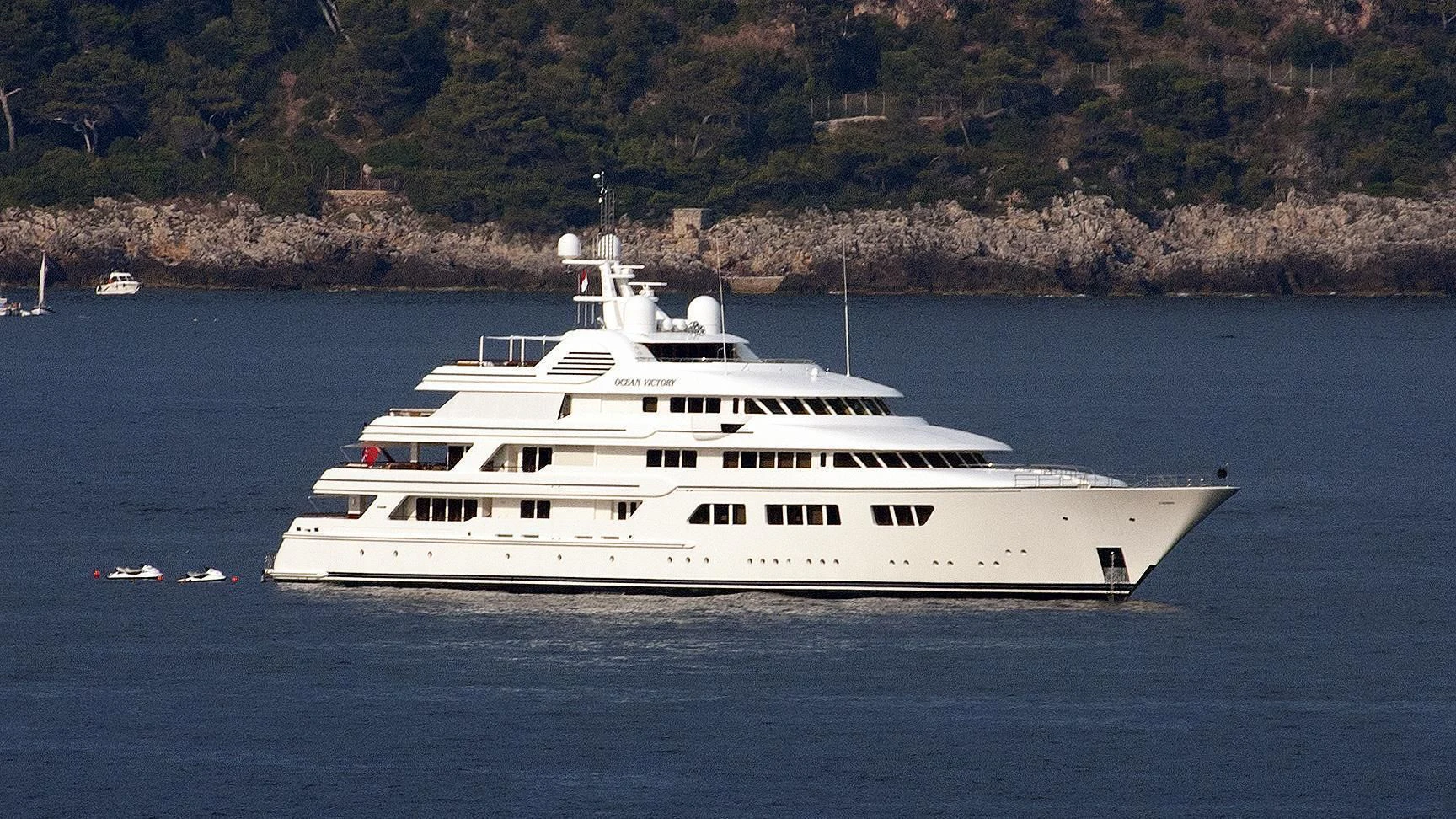a boat in the water aboard EBONY SHINE Yacht for Sale