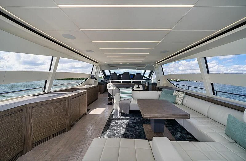 inside of a vehicle aboard UPTOWN GIRL Yacht for Sale