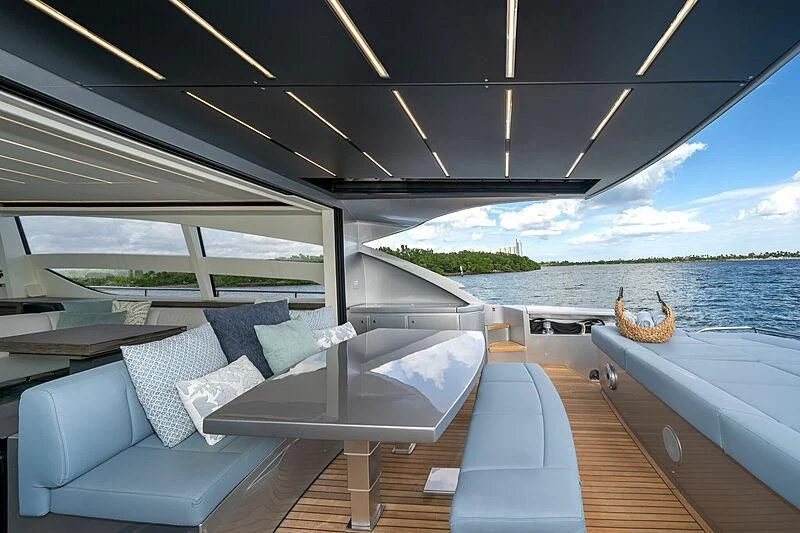 a boat on the water aboard UPTOWN GIRL Yacht for Sale