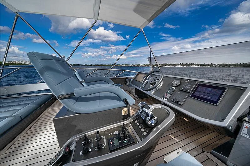 the cockpit of a plane aboard UPTOWN GIRL Yacht for Sale