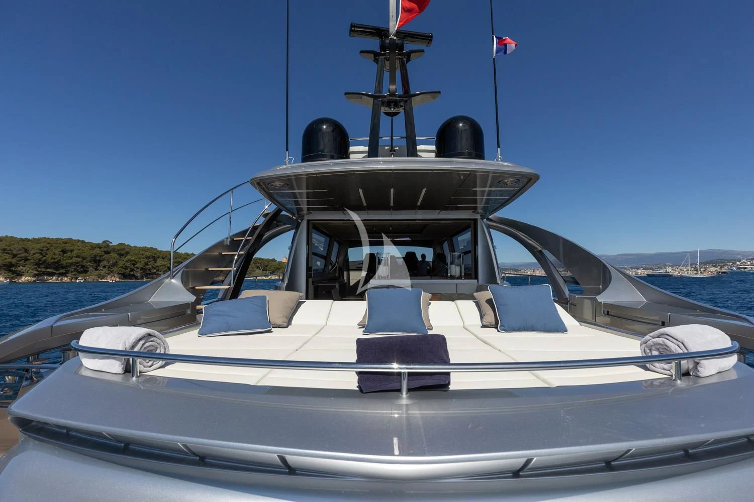 a boat with a steering wheel and a steering wheel on the front aboard SURVIVOR OF LONDON Yacht for Sale