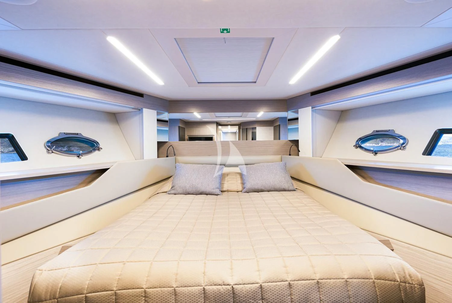 a car on a ferry aboard SURVIVOR OF LONDON Yacht for Sale