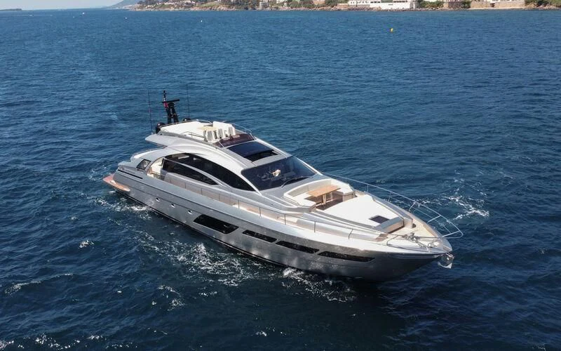 a white yacht in the water aboard SURVIVOR OF LONDON Yacht for Sale