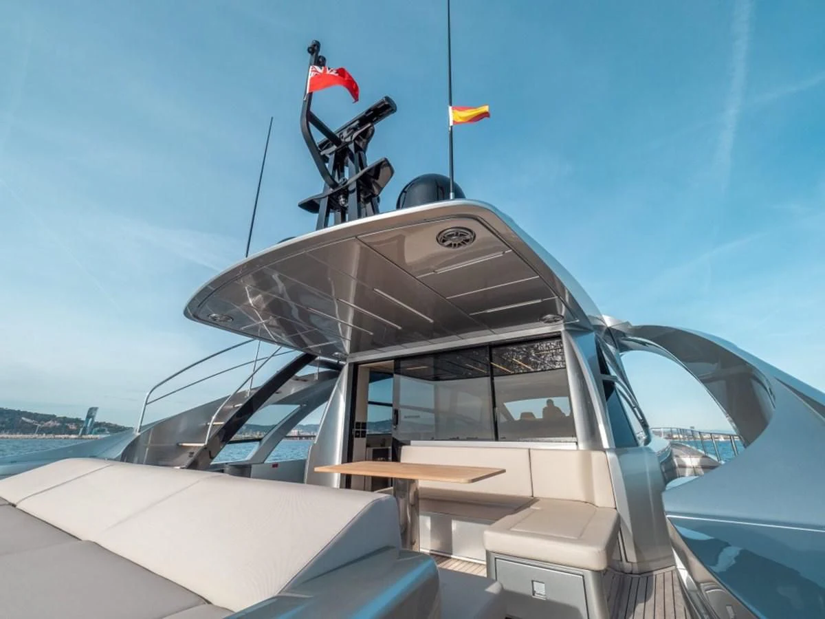 a person on a ladder on a plane aboard SURVIVOR OF LONDON Yacht for Sale