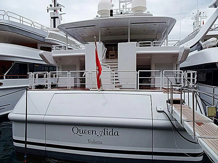 a large white boat aboard QUEEN AIDA Yacht for Sale
