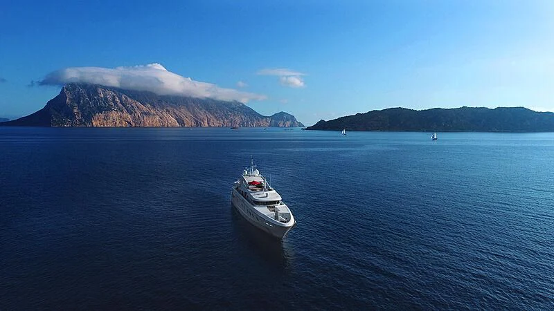 a boat on the water aboard QUEEN AIDA Yacht for Sale