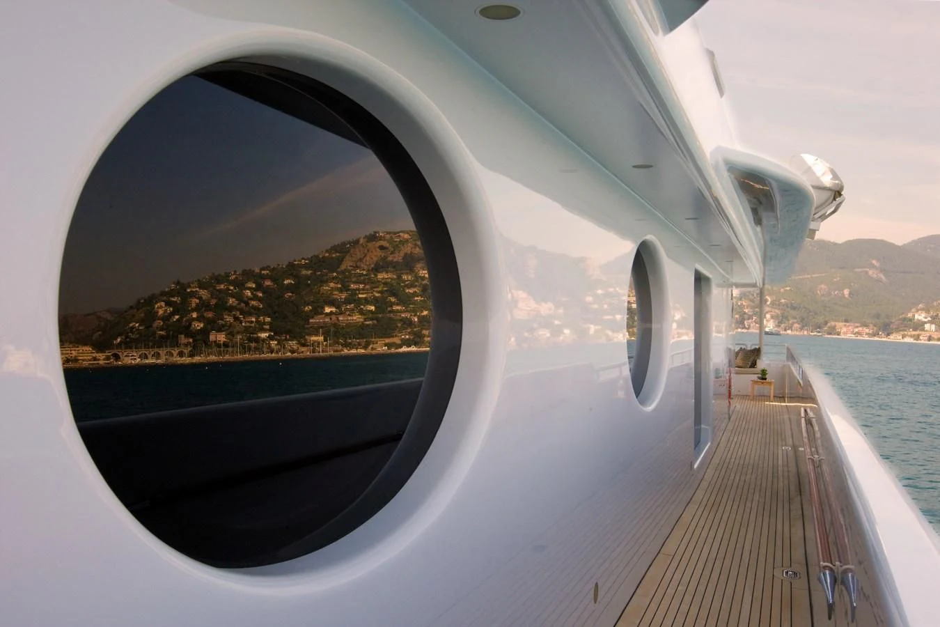 a view of a city from a plane aboard QUEEN AIDA Yacht for Sale
