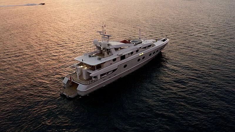 a boat in the water aboard QUEEN AIDA Yacht for Sale