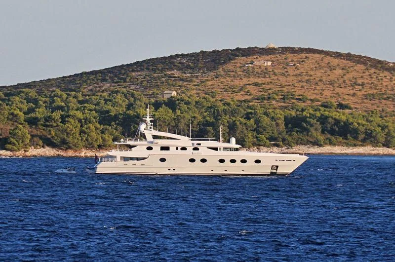 a boat on the water aboard QUEEN AIDA Yacht for Sale