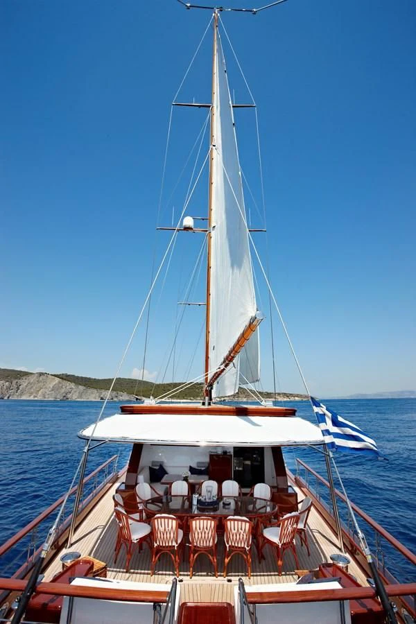 a boat on the water aboard IRAKLIS L Yacht for Charter