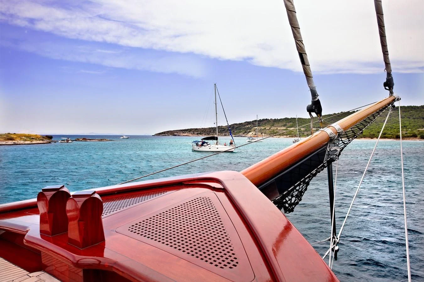 a boat on the water aboard IRAKLIS L Yacht for Charter