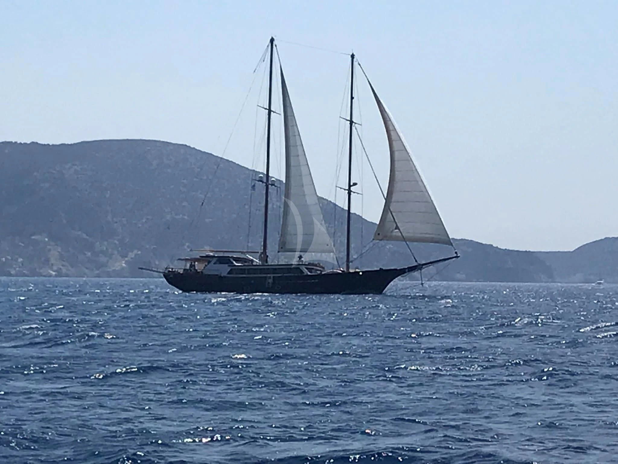 a sailboat on the water aboard IRAKLIS L Yacht for Charter