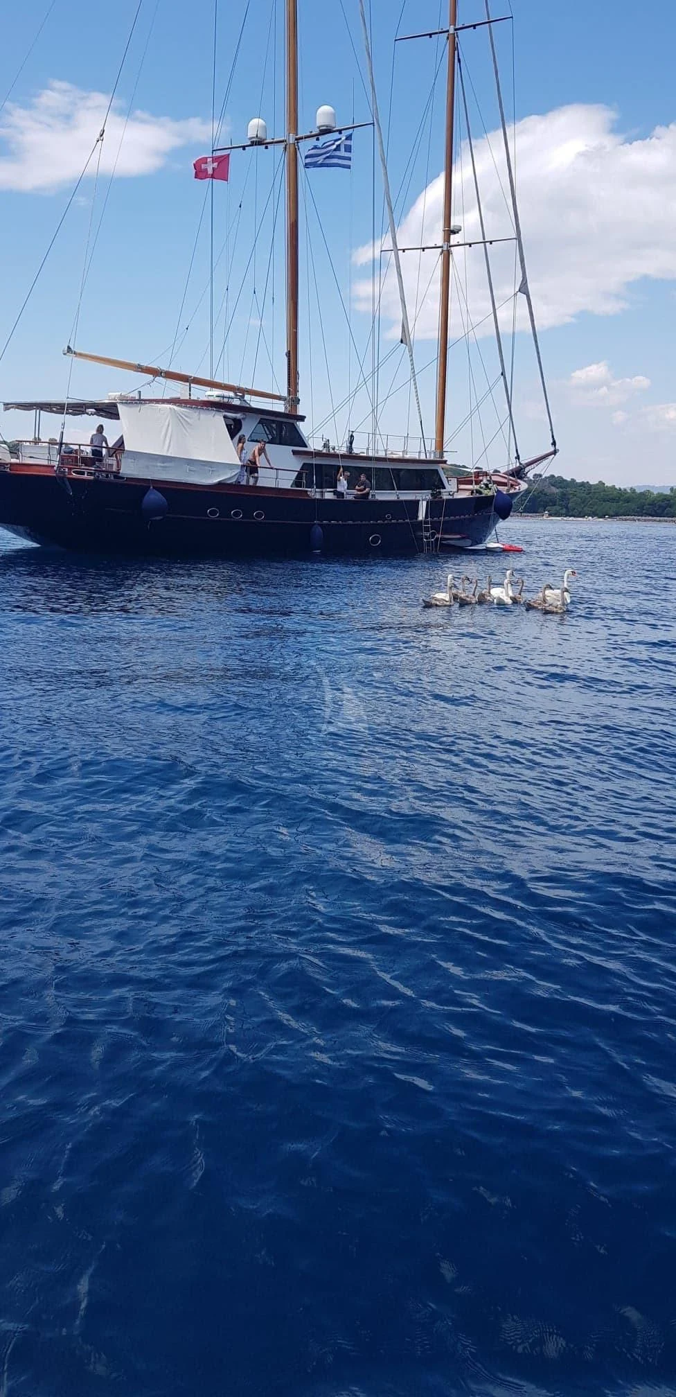 a boat sailing on the water aboard IRAKLIS L Yacht for Charter