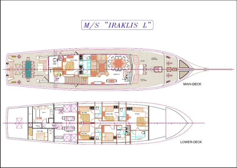diagram aboard IRAKLIS L Yacht for Charter