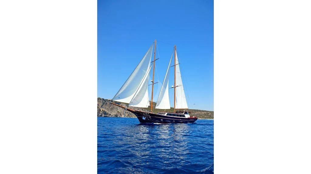 a sailboat on the water aboard IRAKLIS L Yacht for Charter