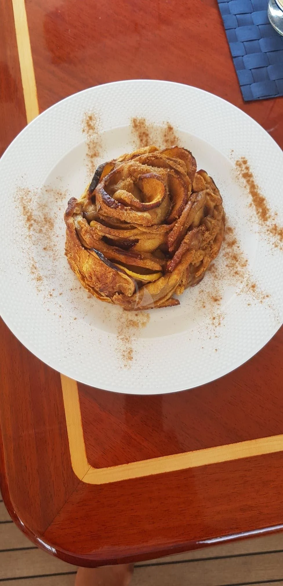 a plate of food aboard IRAKLIS L Yacht for Charter