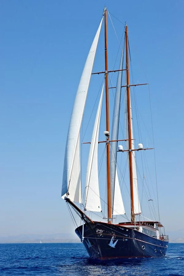 a boat sailing on the sea aboard IRAKLIS L Yacht for Charter