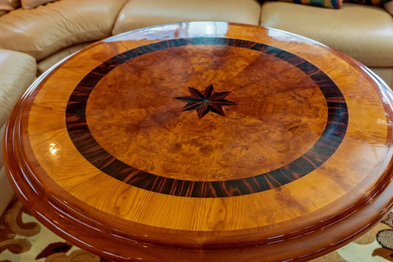 a plate with a flower on it aboard LADY CHARLOTTE Yacht for Sale