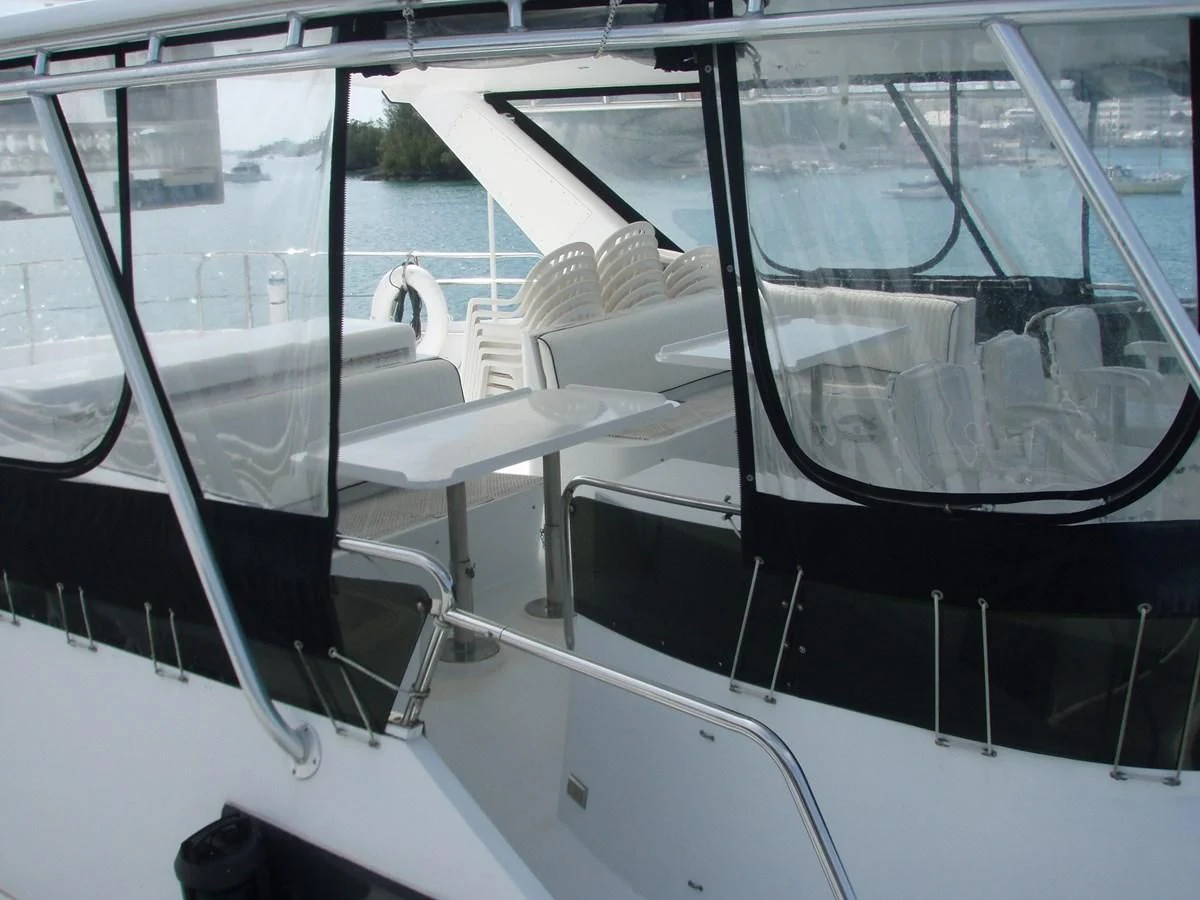 inside of a car aboard LADY CHARLOTTE Yacht for Sale