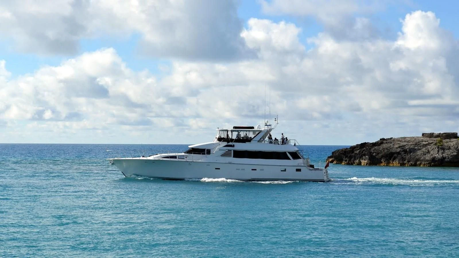 a white boat in the water aboard LADY CHARLOTTE Yacht for Sale