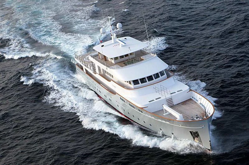 a ship on the water aboard ELISABET Yacht for Sale