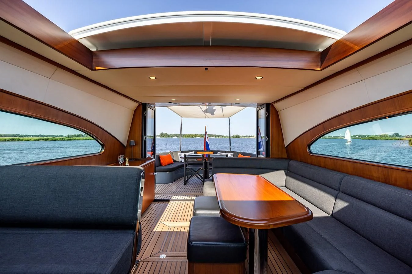 inside of a car aboard OYSTER Yacht for Sale