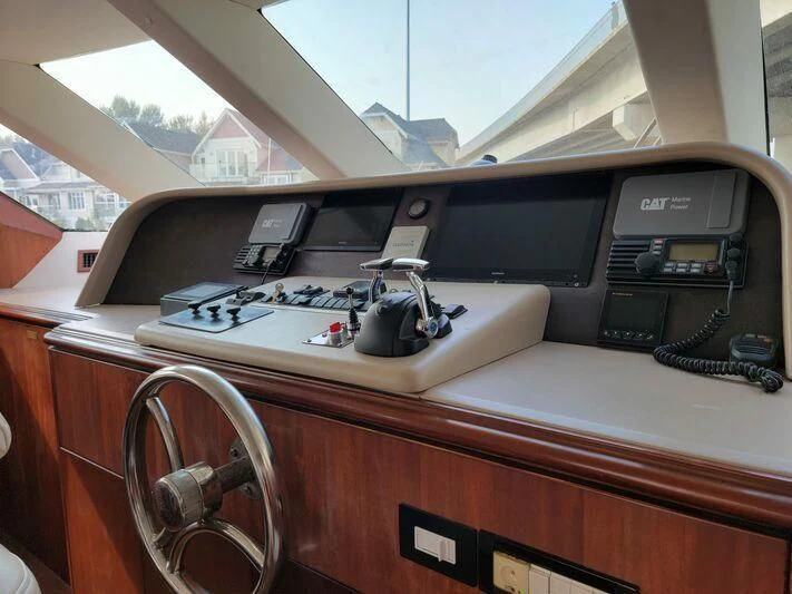 a table with electronics on it aboard SOUTHERN BREW Yacht for Sale