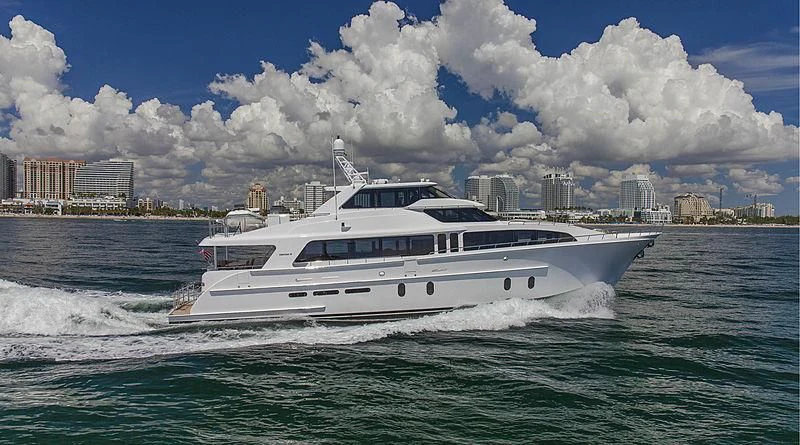 a white yacht on the water aboard SOUTHERN BREW Yacht for Sale