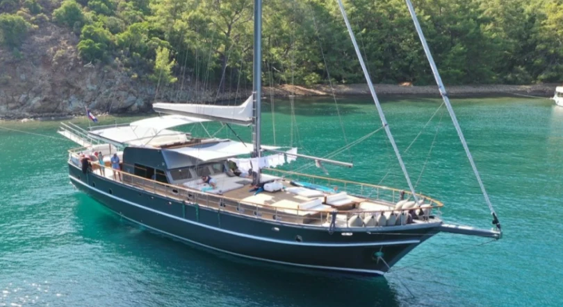 a boat on the water aboard AYO Yacht for Sale