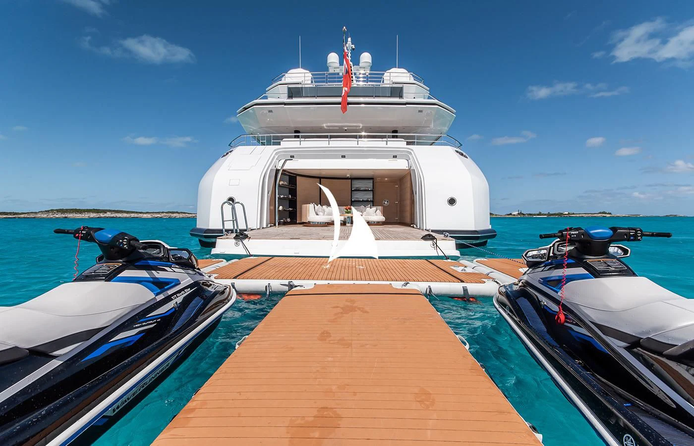 a boat on the water aboard NORTH STAR Yacht for Sale