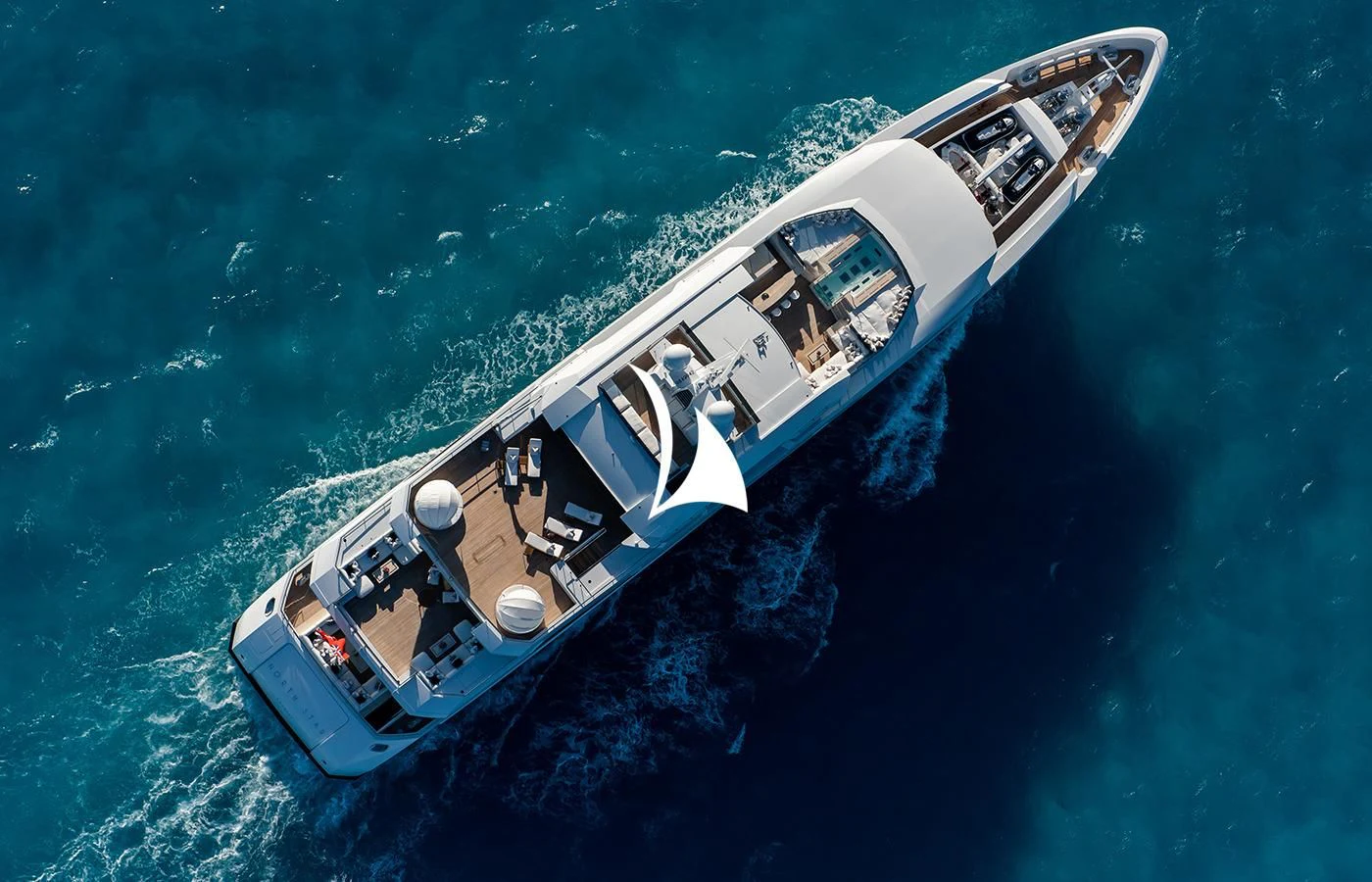 a satellite in space aboard NORTH STAR Yacht for Sale