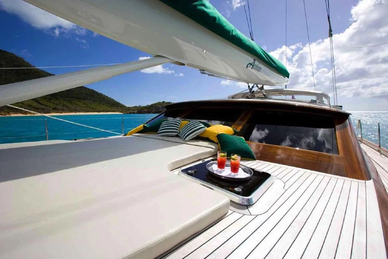 a boat on the water aboard WHIRLWIND Yacht for Sale