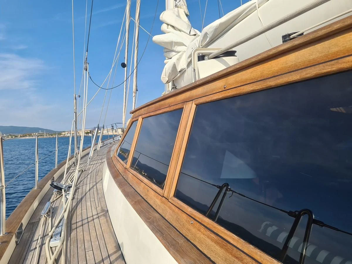 a boat on the water aboard WHIRLWIND Yacht for Sale