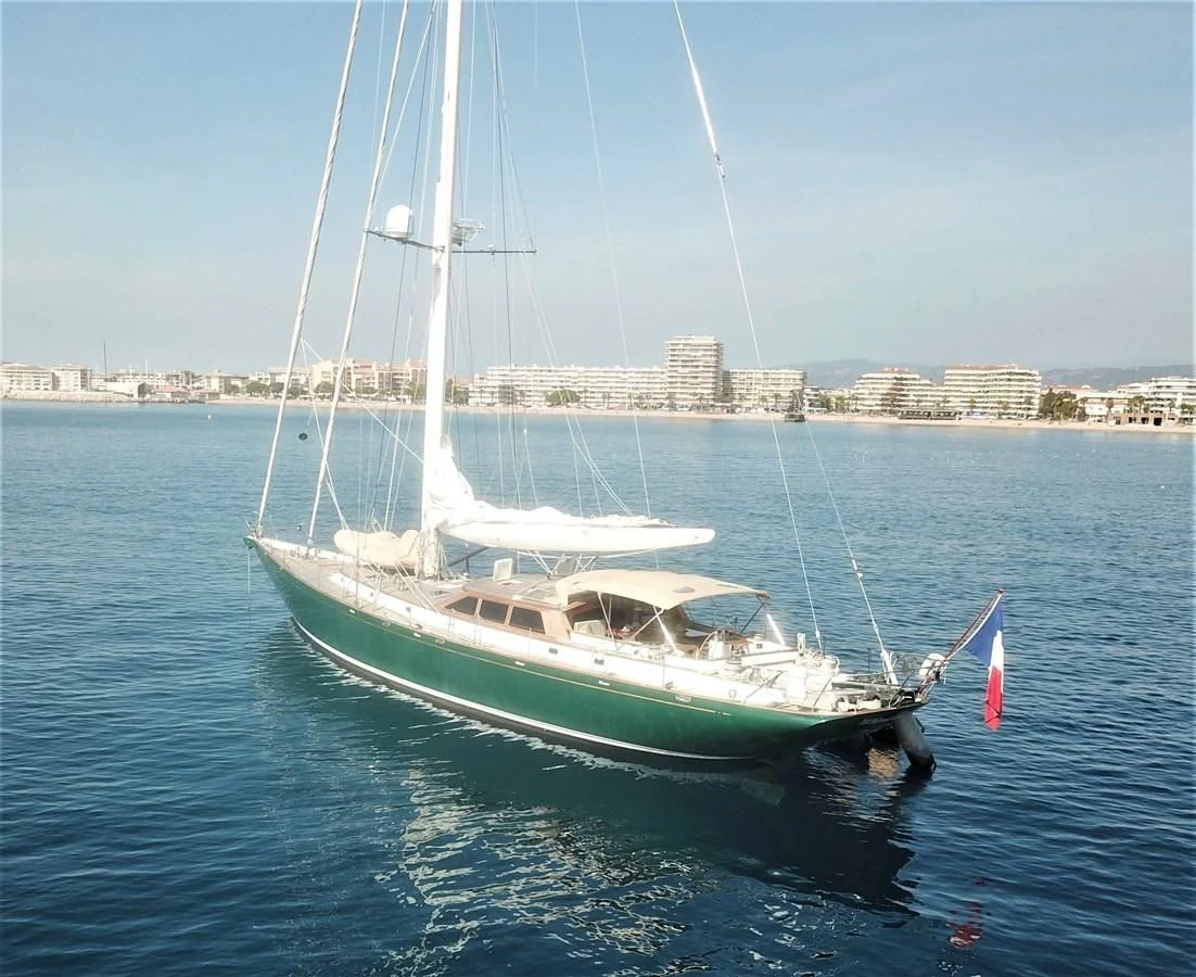 a sailboat on the water aboard WHIRLWIND Yacht for Sale