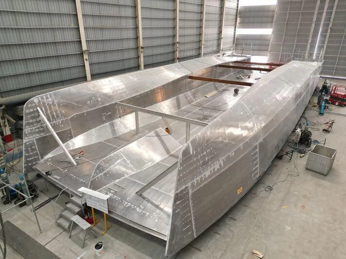 a large metal object in a building aboard SILVERCAT Yacht for Sale