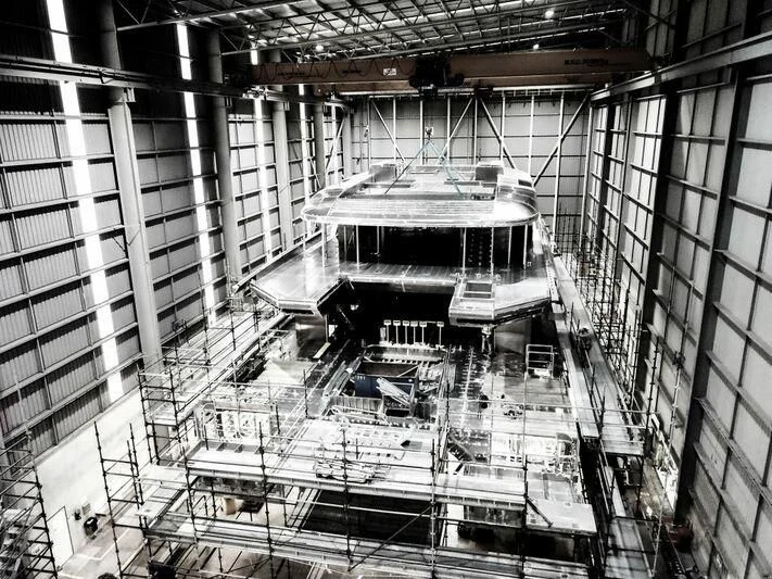 a large factory with many machines aboard SILVERCAT Yacht for Sale
