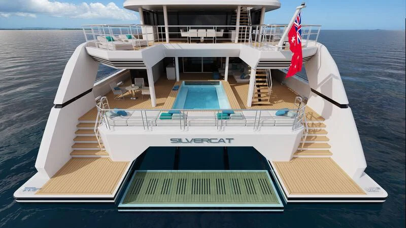 a boat on the water aboard SILVERCAT Yacht for Sale