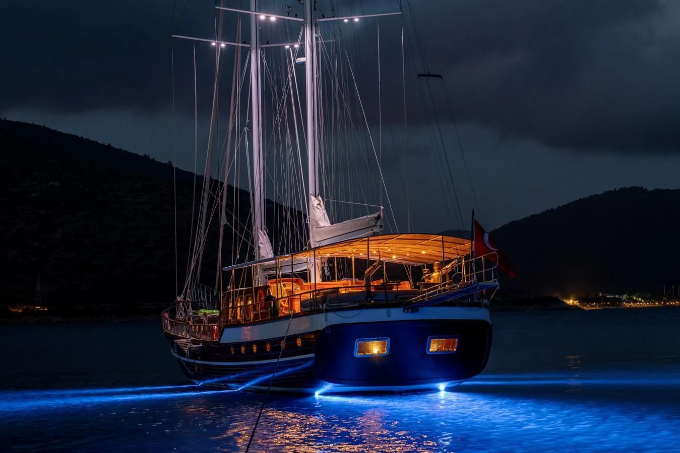 a boat on the water aboard L'ORIENT Yacht for Sale